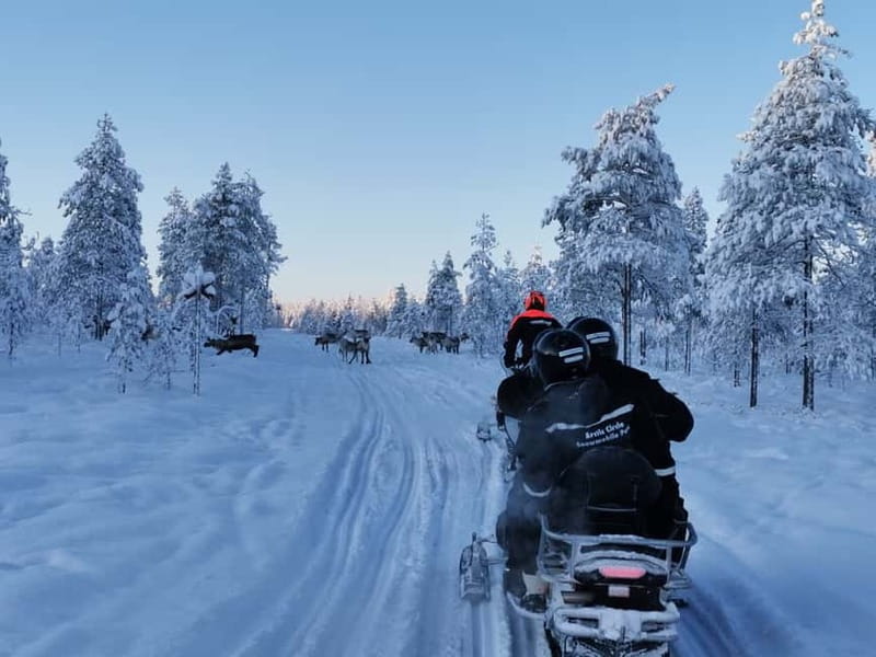 3-hour snowmobiling adventure in Levi - Getting ready at the Levi safari office