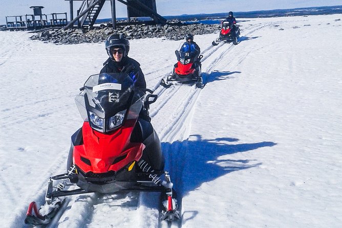All Day Snowmobile Driving - Frozen lakes and the ice fishing stop
