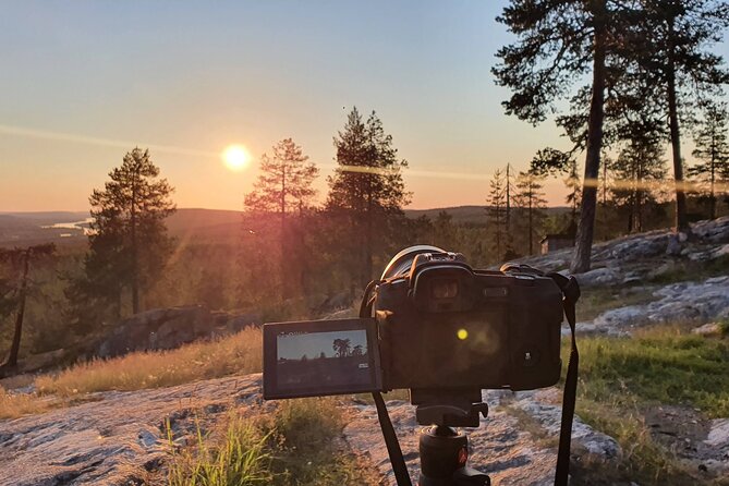 Arctic Midnight Sun Picnic from Rovaniemi - Santavaara Hill and the midnight view