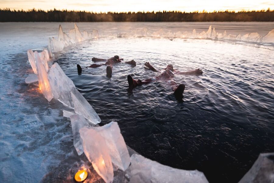 Daytime Ice Floating Rovaniemi, Frozen Lake Experience - The guides make the difference