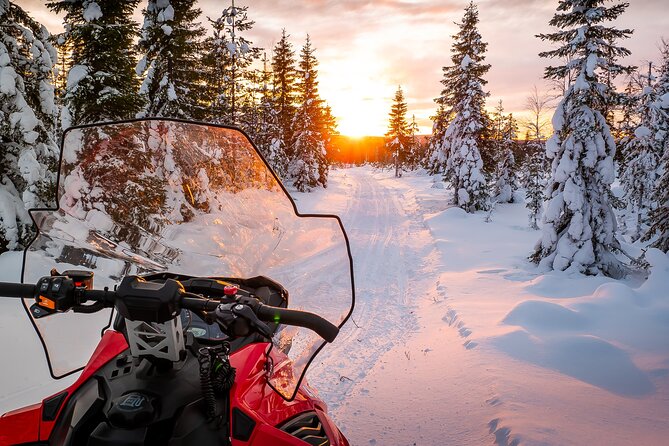 Family Snowmobile Safari in Rovaniemi - Learning to handle the snowmobile