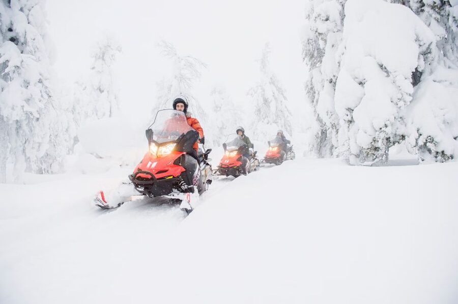 From Rovaniemi: Guided Lapland Snowmobile Adventure - The Midway Stop for Warm Drinks and Views