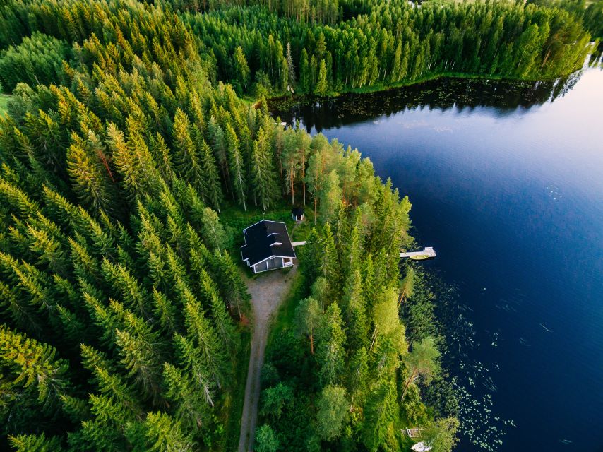 From Rovaniemi: Midnight Sun Forest Lake Float - Hot drinks and gingerbread by the lake