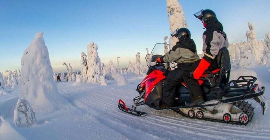 From Sirkka: Lapland Snowmobile Safari in Levi - Learning to handle the snowmobile