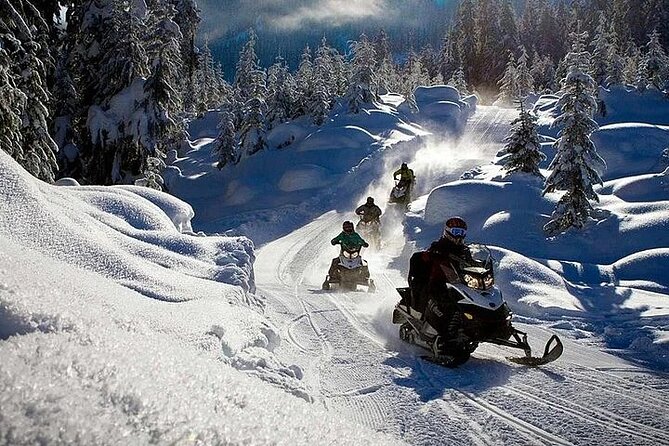 Full Day Snowmobile Safari - The safety briefing and first turn of the throttle