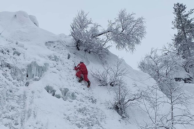 Guided Ice Climbing Activity in Pyhä - Learning the Technique Before Your First Climb