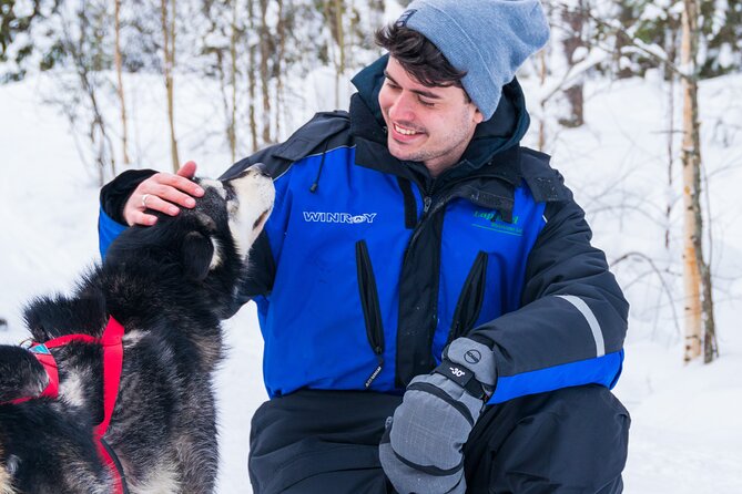 Half-Day Husky Safari and Salmon Ice Fishing Experience - Starting at 8:00 am with warm clothing