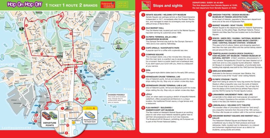 Helsinki: City Sightseeing Hop-On Hop-Off Bus Tour - Key points to know before you ride