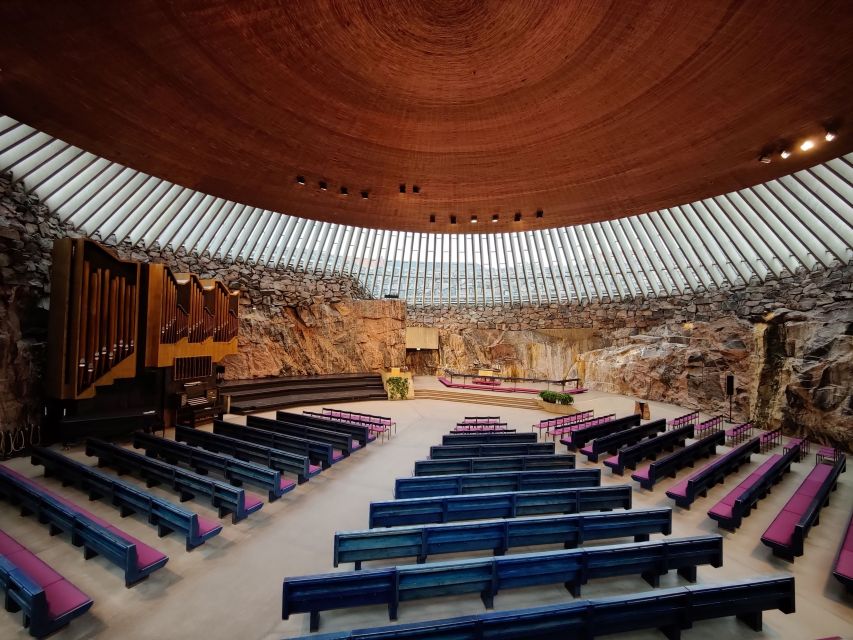 Helsinki: Temppeliaukio Church Entrance Ticket - Entering the granite church hall