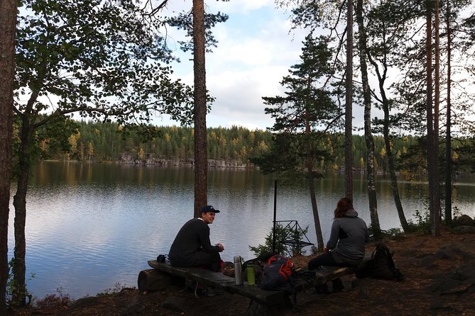 Hiking around forest and lake - Through pine forests and small ponds