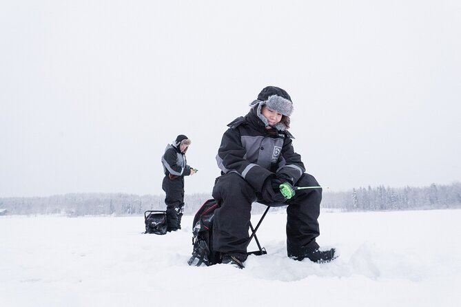 Ice Fishing on a Frozen Lake in Levi - From central Levi to a quiet frozen lake
