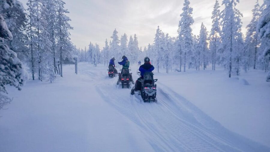 Kemi-Tornio: Snowmobile Forest Safari w/ Hot Drink & Snacks - Learning the snowmobile before the forest ride