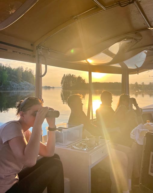 Lake Saimaa story cruise by Ecoboat in Puumala - Watching for Saimaa seals and ospreys