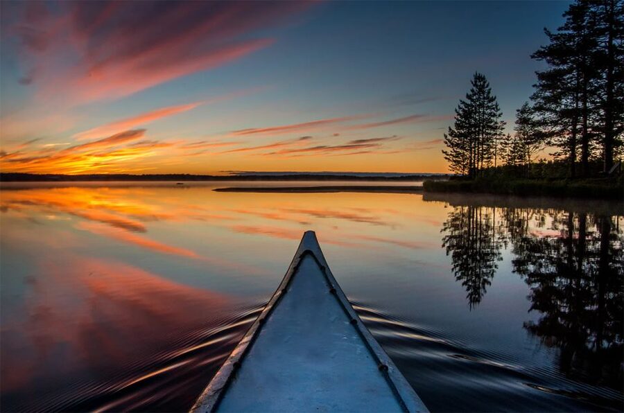 Lapland: Canoeing Trip with Reindeer and Husky Farm Tour - Reindeer sandwiches and blueberry juice by the water