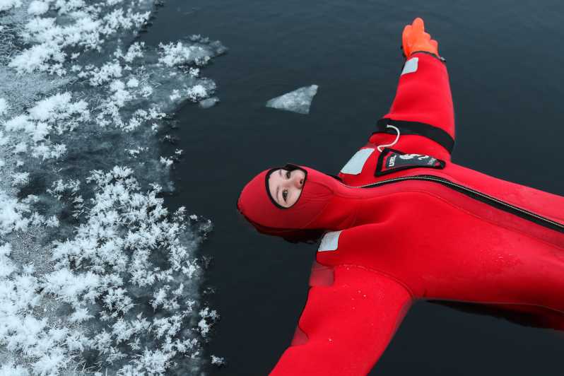 Levi: Arctic Ice Floating Adventure - Getting Into the Arctic Water