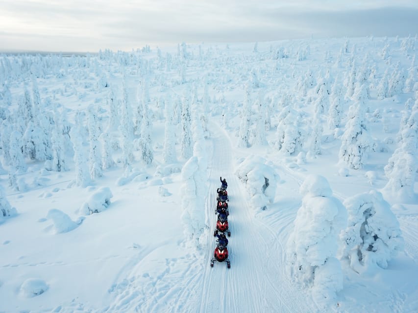 Levi: Easy Snowmobile Safari into the Nature - Following the white tracks into Lapland