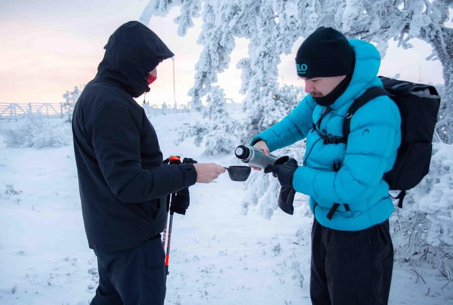 Levi: Guided Snowshoeing Adventure - The hot drink and pastry break