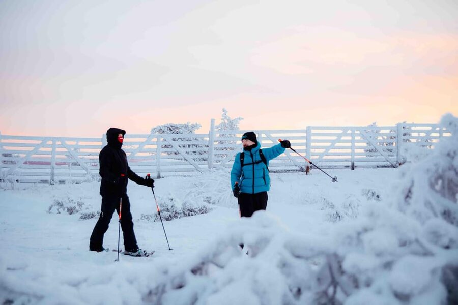 Levi: Guided Snowshoeing Adventure - Learning to walk on snowshoes