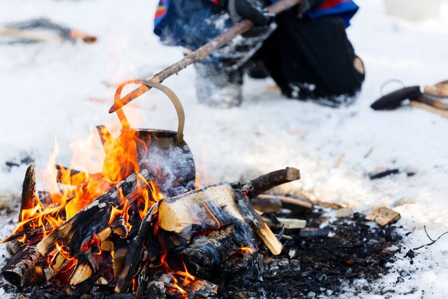 Levi: Ice Fishing by Snowmobile - Reaching the frozen lake