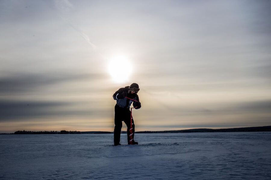 Levi: Ice Fishing on a Frozen Lake - Why the small group matters