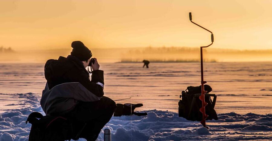 Levi: Ice Fishing on a Frozen Lake - Learning to fish through a meter of ice