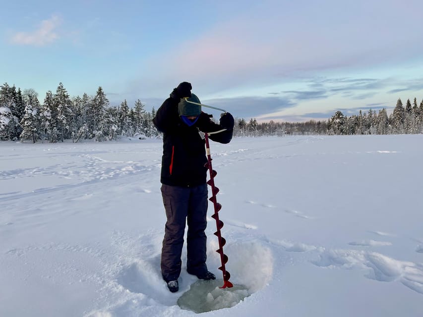 Levi: Ice Fishing Trip in a small group - Fishing for Finland’s common perch