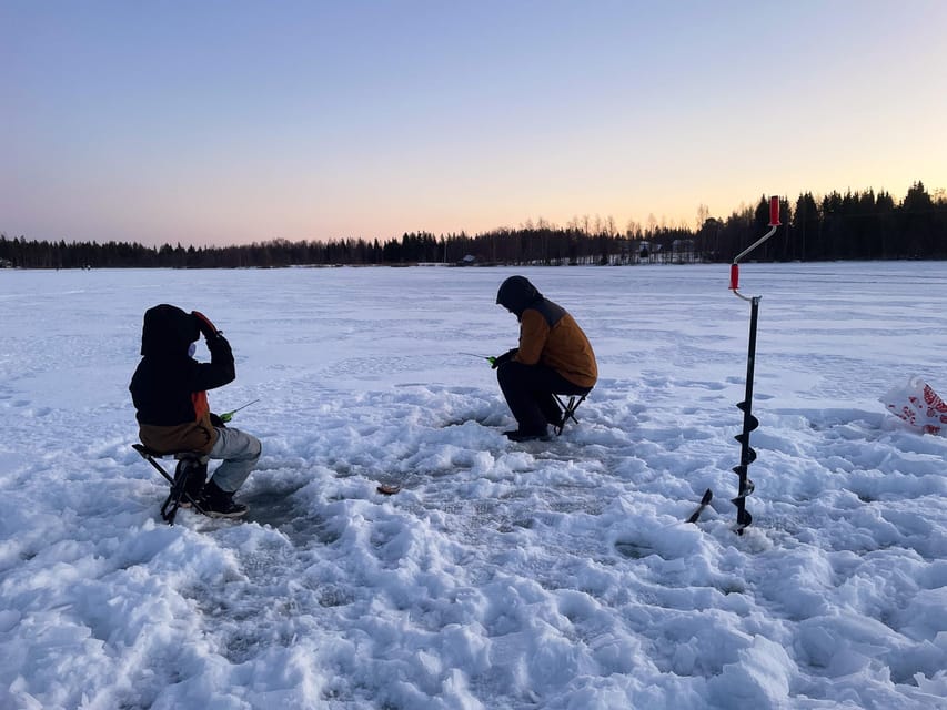 Levi: Ice Fishing Trip in a small group - How the 2.5 hours are divided