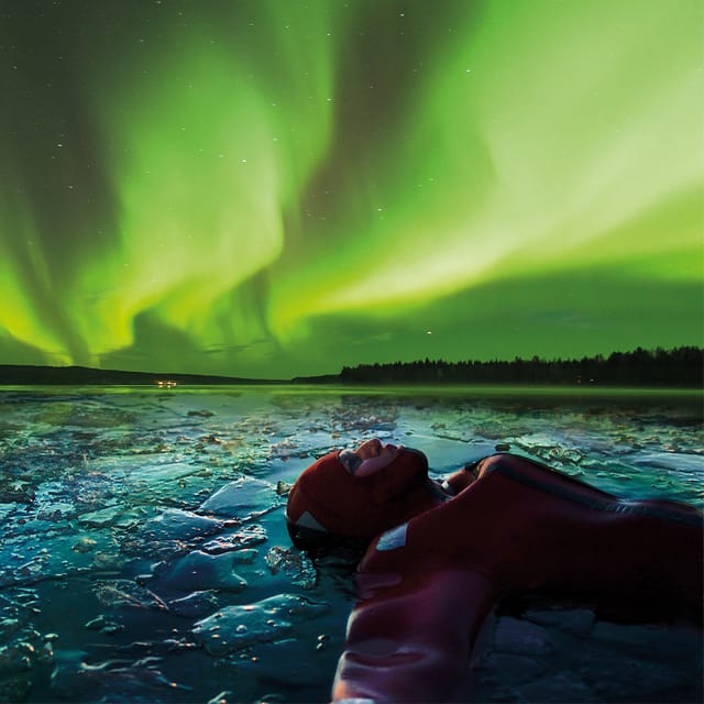 Levi: Ice Floating and Northern Lights Tour - Floating beneath the stars