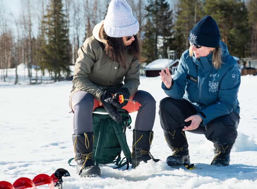 Levi Lapland: Arctic Ice-Fishing - Setting up on the Arctic ice