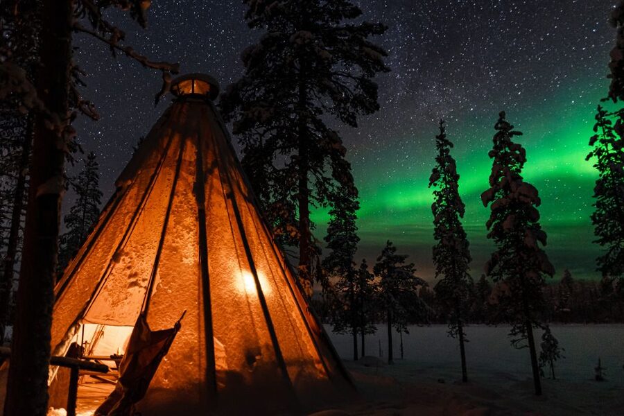 Levi: Northern Lights Campfire - The itinerary in practical order