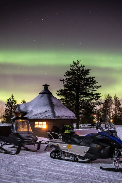 Snowmobile Northern Lights Hunting Trip