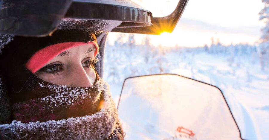Levi: Snowmobile Safari for Adults - Learning the snowmobile before the forest ride
