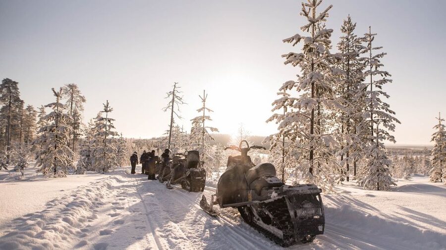 Levi: Snowmobile Safari to the Levi Nature - A warm pause with berry juice