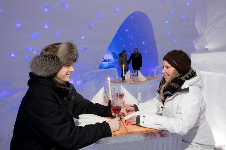 Levi: Trip to Lapland Snow Village with Entry Tickets - Entering the SnowVillage, where the walls are made of winter