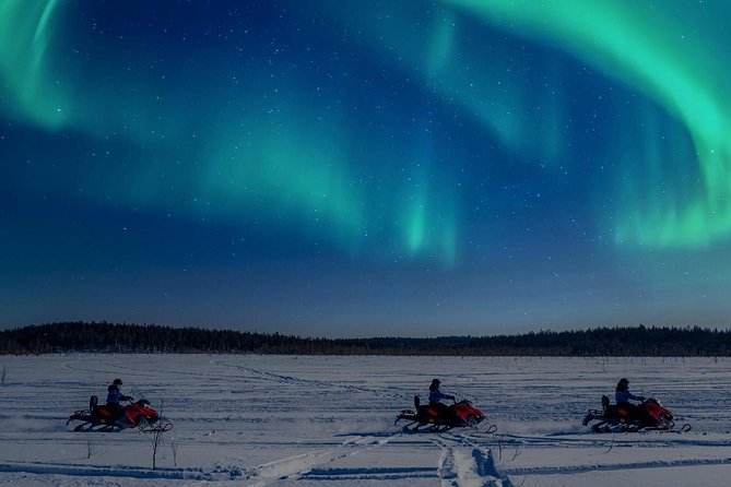 Night Snowmobile Safari, Rovaniemi - Leaving Rovaniemi for the dark forest