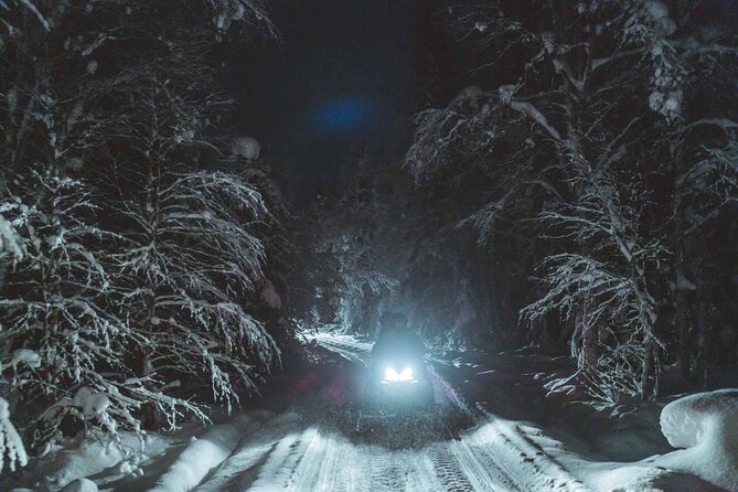 Night Snowmobile Safari, Rovaniemi - The bonfire stop and warm food