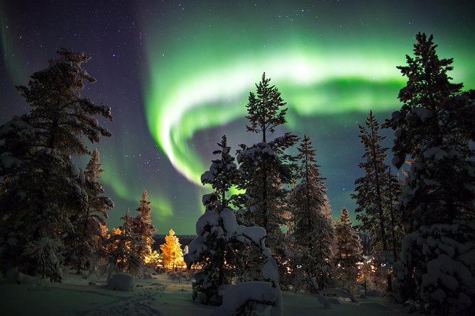 Northern Lights Hunting with Snowmobiles - Stops chosen for Northern Lights conditions