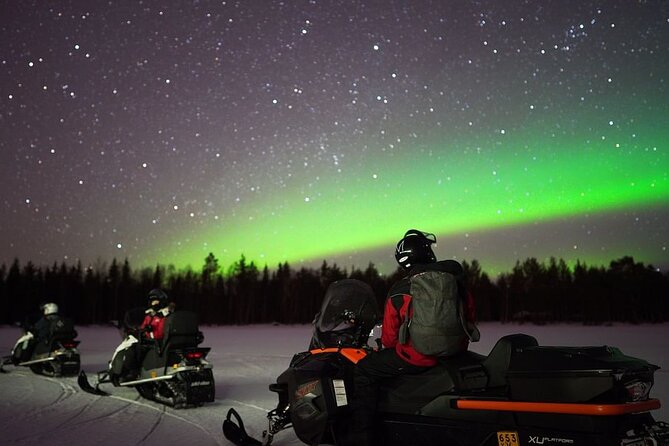 Northern Lights Snowmobile Hunt - Getting dressed for a three to four hour outing