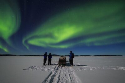 Northern lights tour to Lake Inari from Ivalo, Reindeers & Dinner