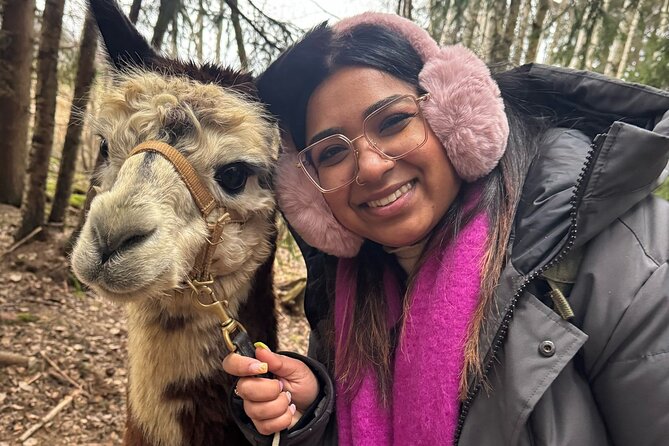 PRIVATE Alpaca Guided Forest Walk + Feeding Helsinki - The guides and the human side of the trip