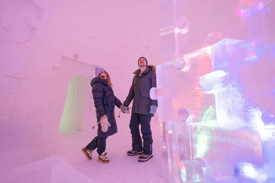 Rovaniemi: Arctic Snow Hotel Tour - Bedrooms, sculptures, and the Ice Chapel