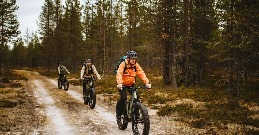 Rovaniemi: Arctic Wilderness & Forests Guided E-Bike Tour - Gravel, wooden planks, and muddy tracks