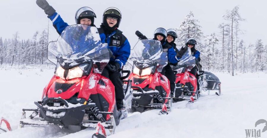 Rovaniemi: Easy Snowmobile Safari - Riding through the Arctic Circle forest
