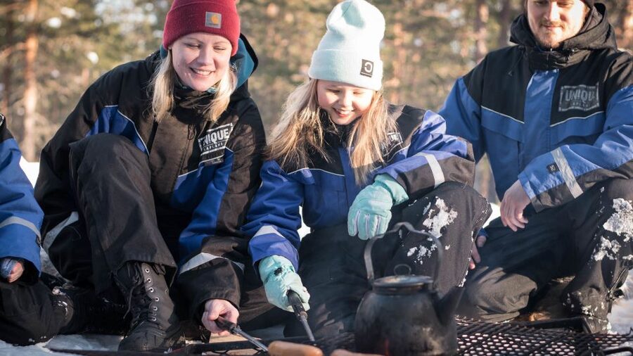 Rovaniemi: Family Snowmobile Safari with Campfire and Snacks - From Rovaniemi pickup to the safari center