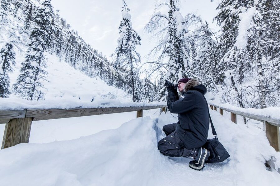 Rovaniemi: Frozen Waterfalls of Korouoma Canyon & Pro Photos - The 5-kilometer hike and its tougher sections