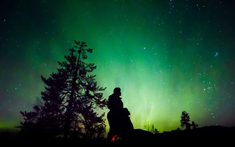 Rovaniemi: Guided Northern Lights Tour - Waiting beside a fire, frozen lake, or kota