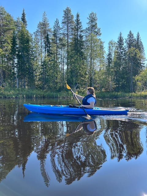 Rovaniemi: Guided Wilderness Kayaking Adventure - Reaching a calm Lapland lake