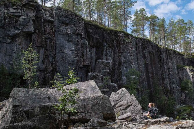 Rovaniemi Korouoma Canyon Hike and Barbecue Experience - Frozen waterfalls, snow, and seasonal scenery
