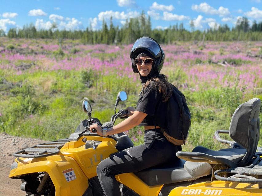 Rovaniemi: Midnight Sun, ATV Ride During The Golden Hour - Gingerbread, blueberry juice, and a slower pause