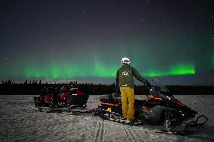 Rovaniemi: Northern Lights Sleigh Ride - Blueberry juice, gingerbread, and the warmth of the stop